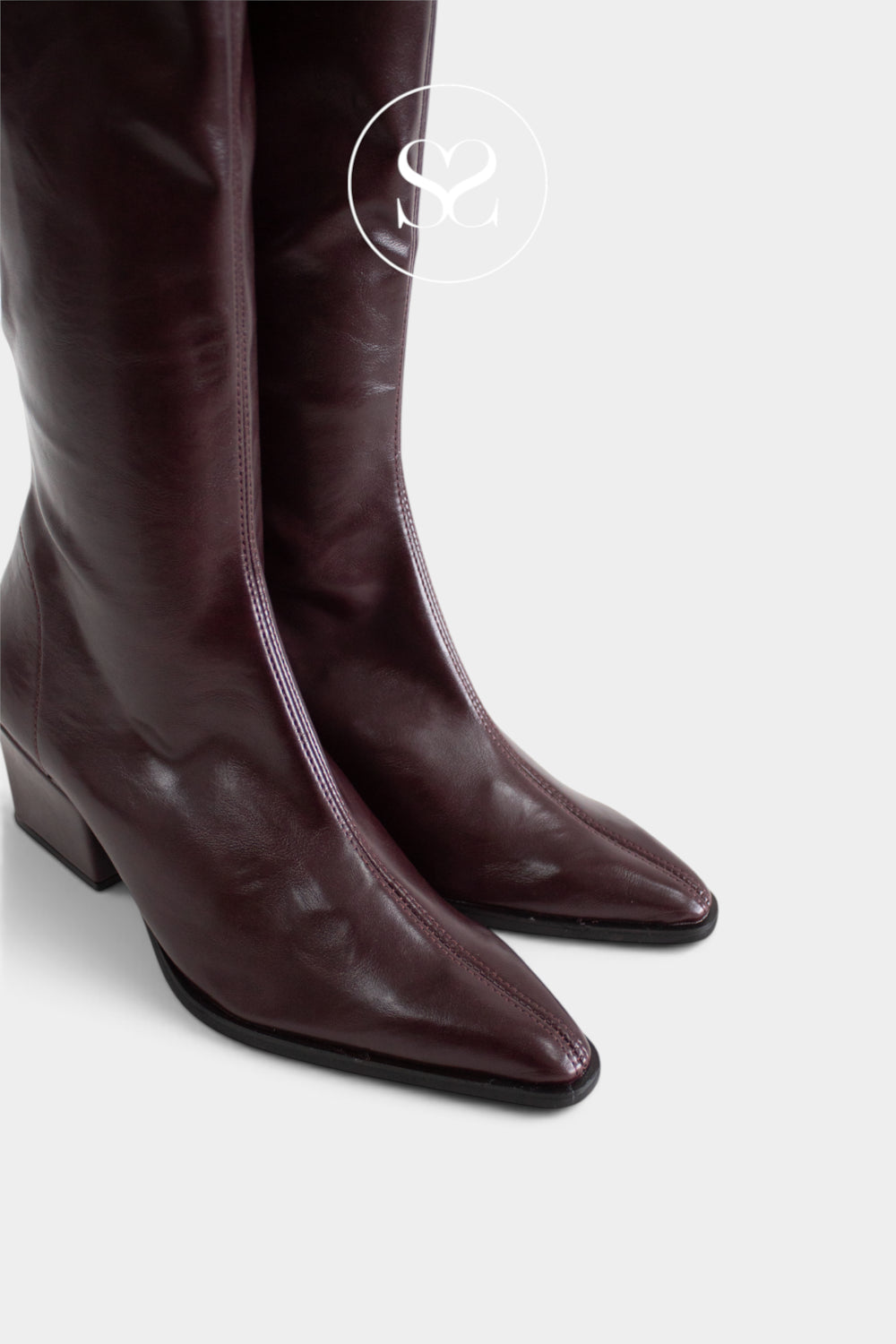 Miss Elastic Western Style Burgundy Knee High Sock Boots - 75375 Ireland