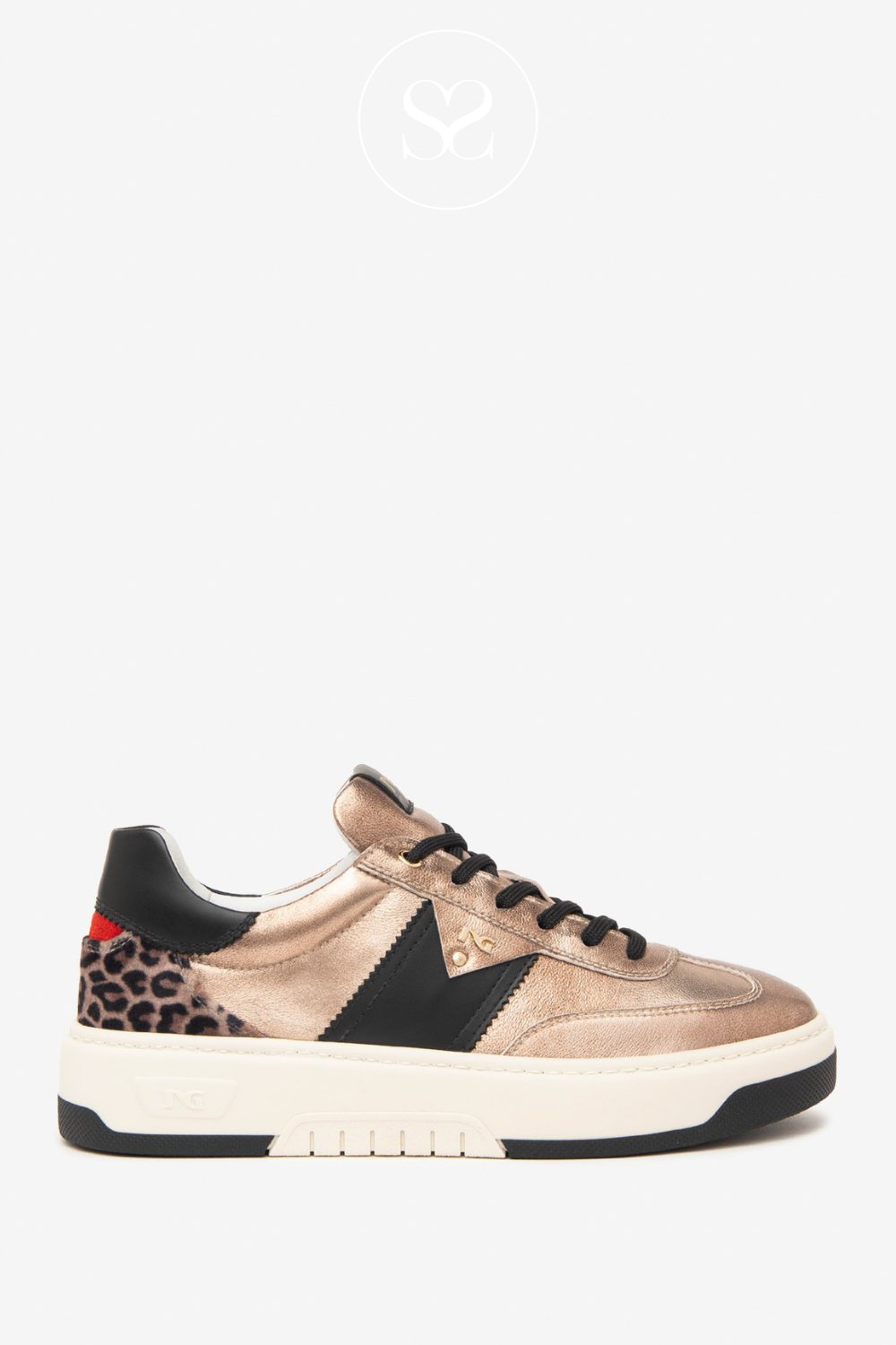 Gold metallic sneakers from Nero Giardini Ireland