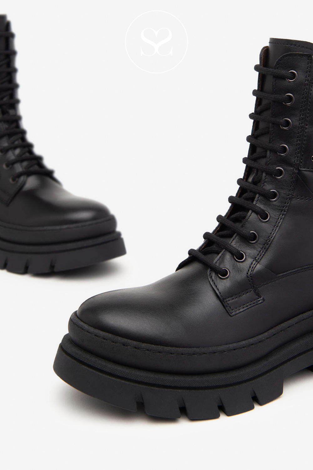 Lace up biker boots for Women Nero Giardini i411932d