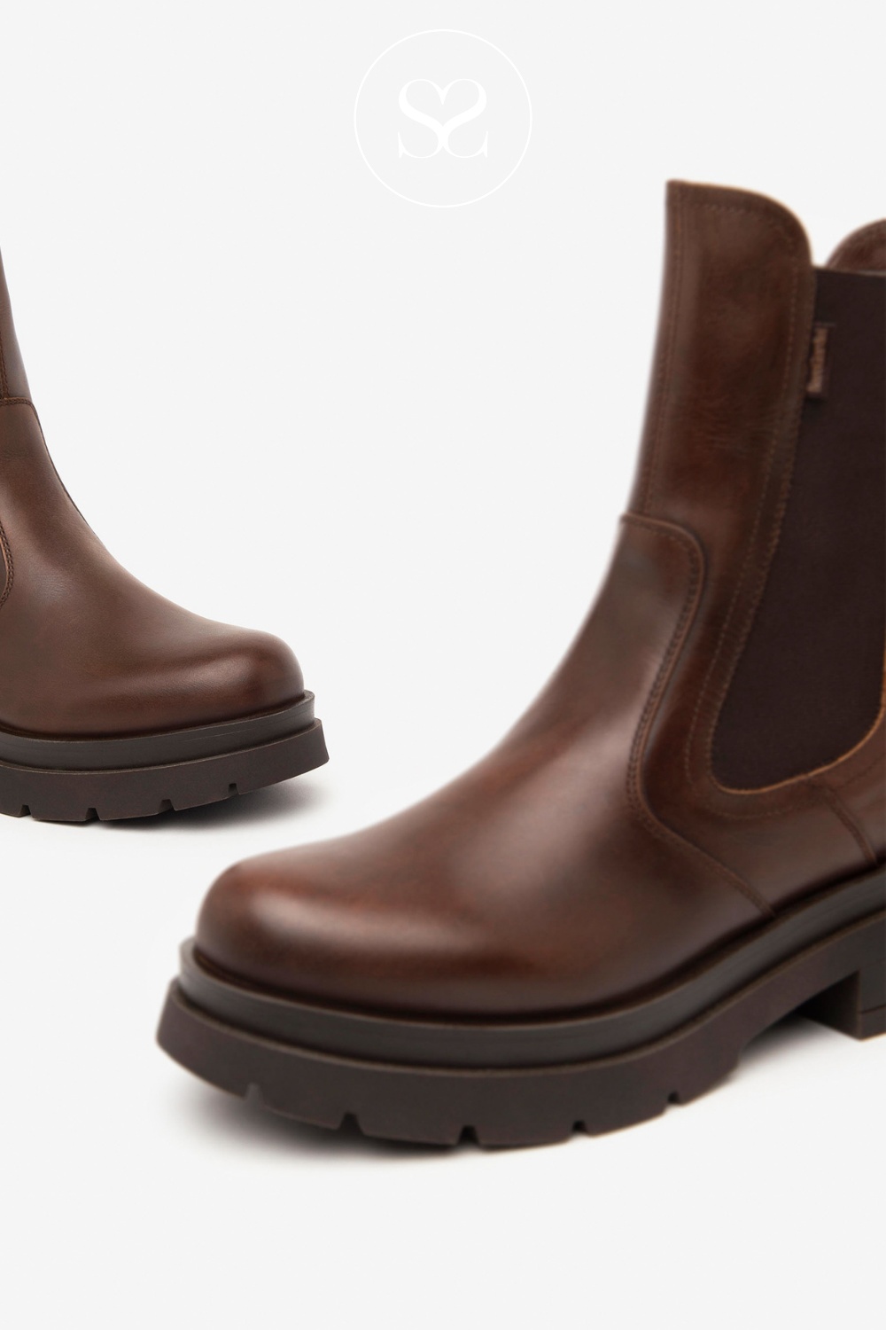 NERO GIARDINI I41191D BROWN LEATHER BOOT