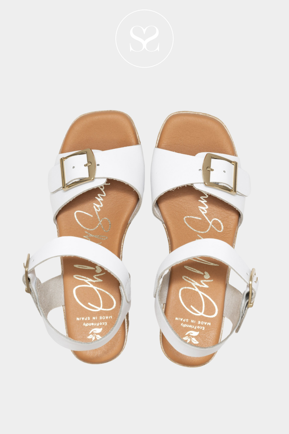 OH MY SANDALS 5459 WHITE WEDGE PLATFORM WITH ADJUSTABLE ANKLE STRAP AND STRAP ACROSS THE FOOT. ESPADRILLE SOLE