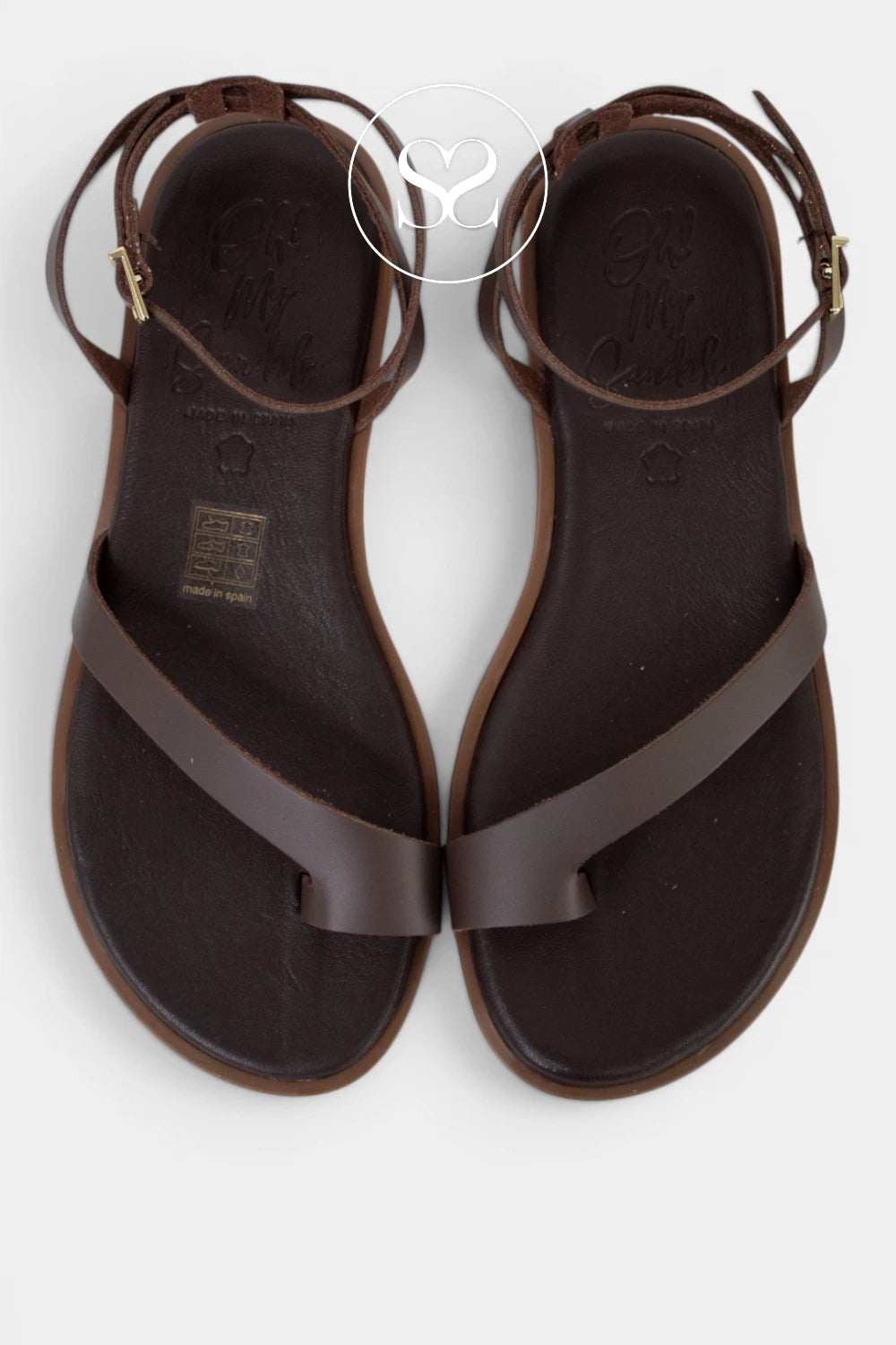 comfortable chocolate brown flat sandals for women
