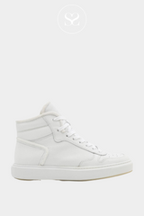 PAUL GREEN 5225 WHITE HIGH TOP TRAINER WITH LACES