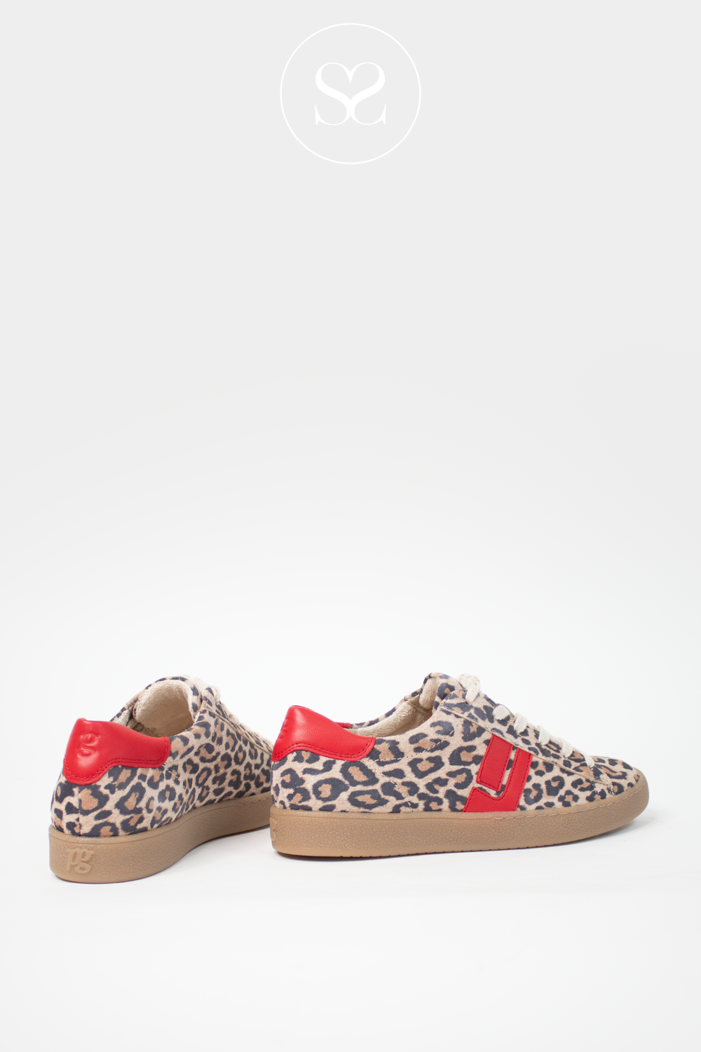 PAUL GREEN 5464 LEATHER LEOPARD TRAINERS