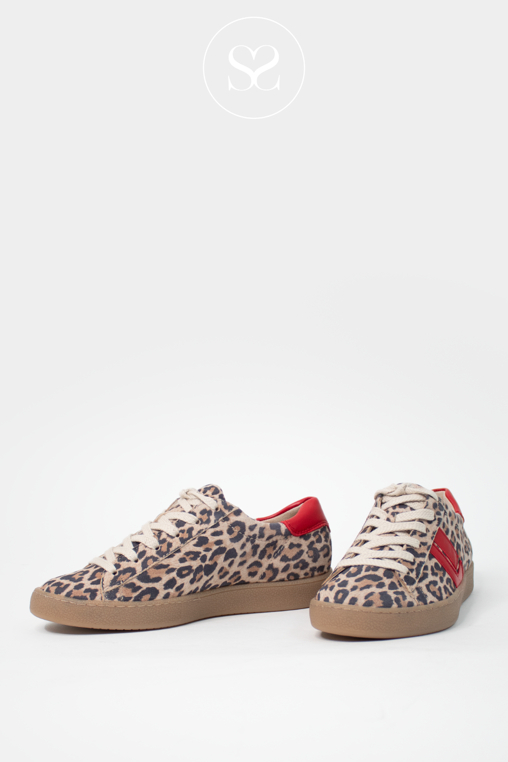 PAUL GREEN 5464 LEATHER LEOPARD TRAINERS