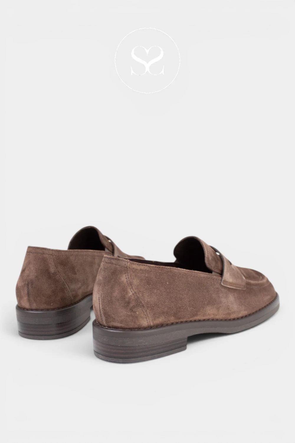 Paul Green Brown Suede Penny Loafers - 1239