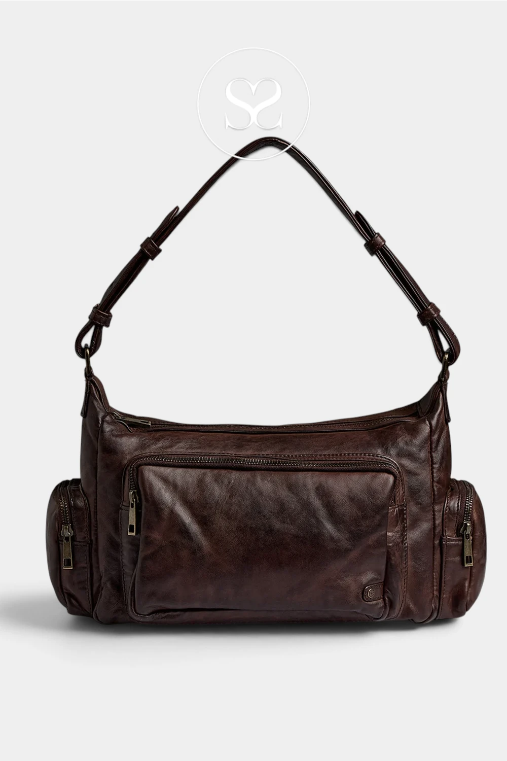 Depeche Chocolate Brown Cargo-style Shoulderbag - 17368
