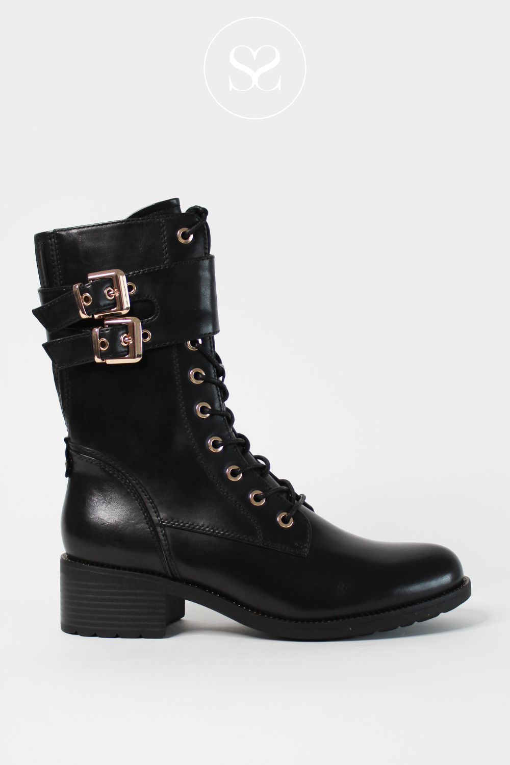 Buy Biker Boots For Women Chunky Leather Biker Boots Ireland