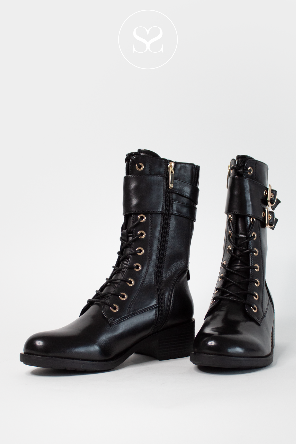 REGARDE LE CIEL EMILY 39 BLACK BIKER BOOT REGARDE LE CIEL SHOES IRELAND