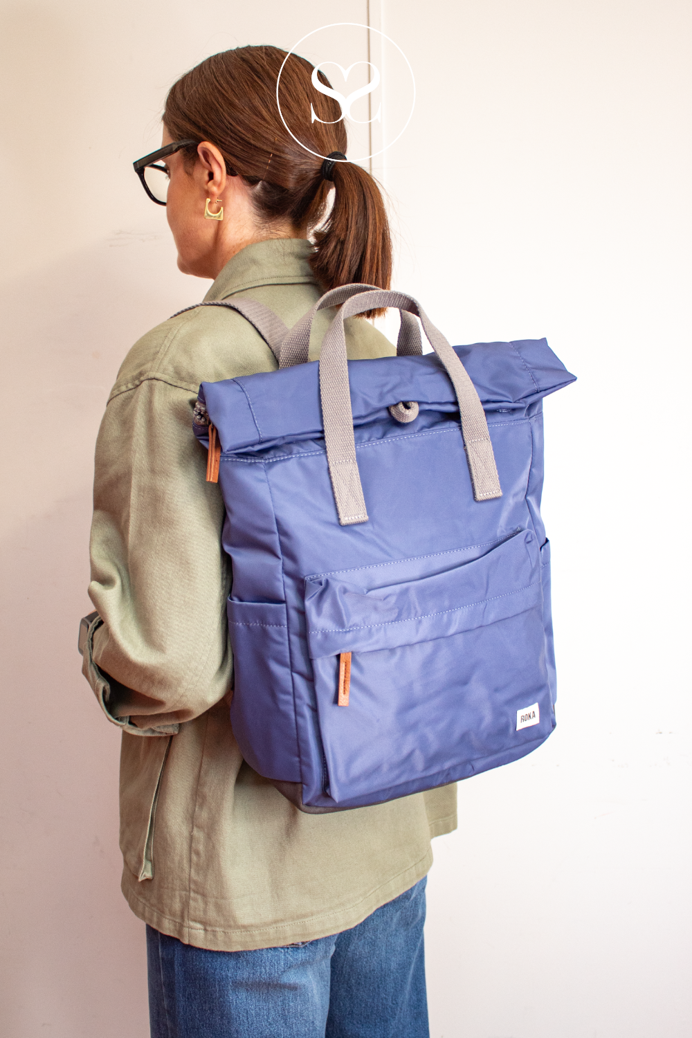 ROKA CANFIELD B MEDIUM BLUE WATERPROOF BACKPACK