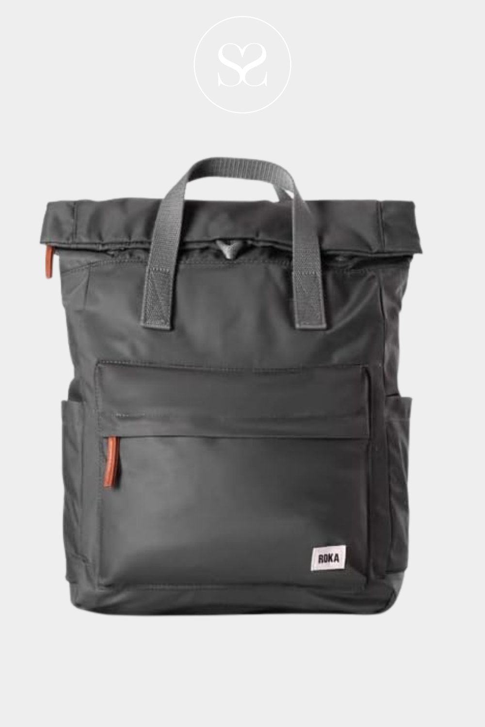 ROKA CANFIELD B MEDIUM BAG GRAPHITE CHARCOAL DARK GREY