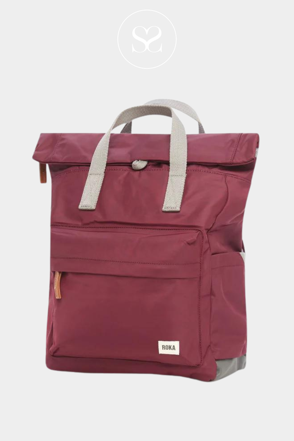 ROKA CANFIELD B MEDIUM PLUM WATERPROOF BACKPACK WITH MUTLIPLE POCKETS AND EXTENDABLE TOPROKA CANFIELD B MEDIUM PLUM WATERPROOF BACKPACK WITH MUTLIPLE POCKETS AND EXTENDABLE TOP