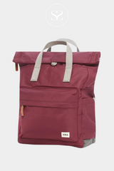 ROKA CANFIELD B MEDIUM PLUM WATERPROOF BACKPACK WITH MUTLIPLE POCKETS AND EXTENDABLE TOPROKA CANFIELD B MEDIUM PLUM WATERPROOF BACKPACK WITH MUTLIPLE POCKETS AND EXTENDABLE TOP