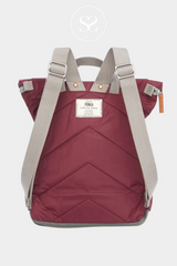 ROKA CANFIELD B MEDIUM PLUM WATERPROOF BACKPACK WITH MUTLIPLE POCKETS AND EXTENDABLE TOP