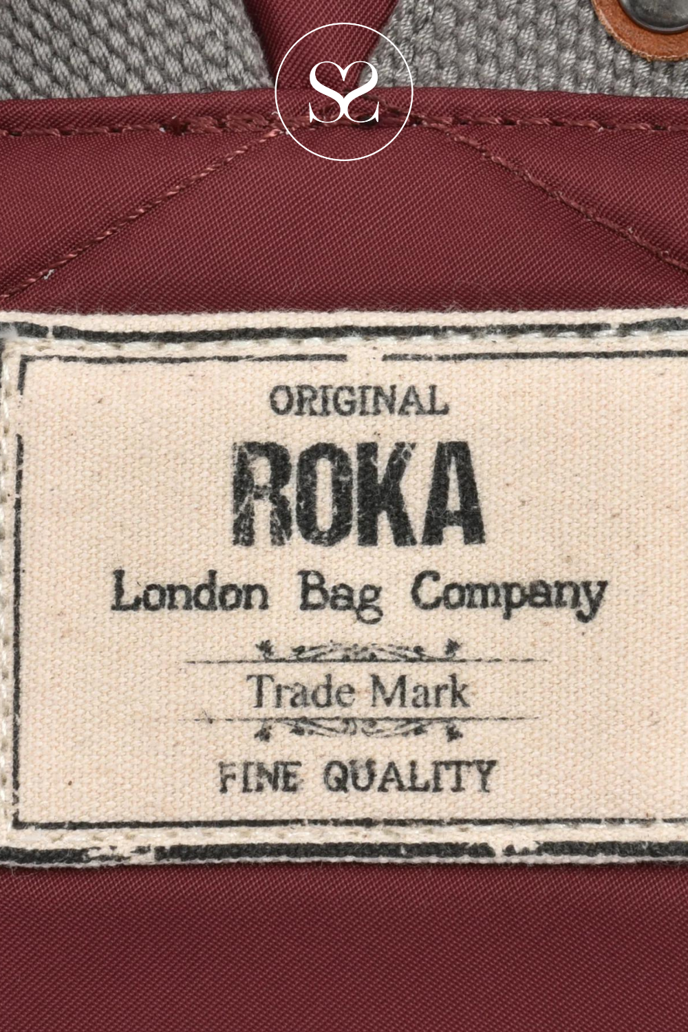 ROKA CANFIELD B SMALL WINE WATERPROOF BACKPACK WITH MULTIPLE POCKETS AND EXTENDABLE FOLDOVER TOP. GREY STRAP