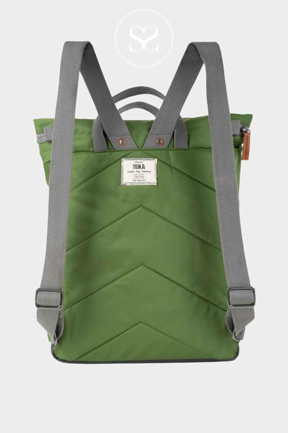 ROKA LONDON CANFIELD B GREEN WATRPROOF BACKPACK