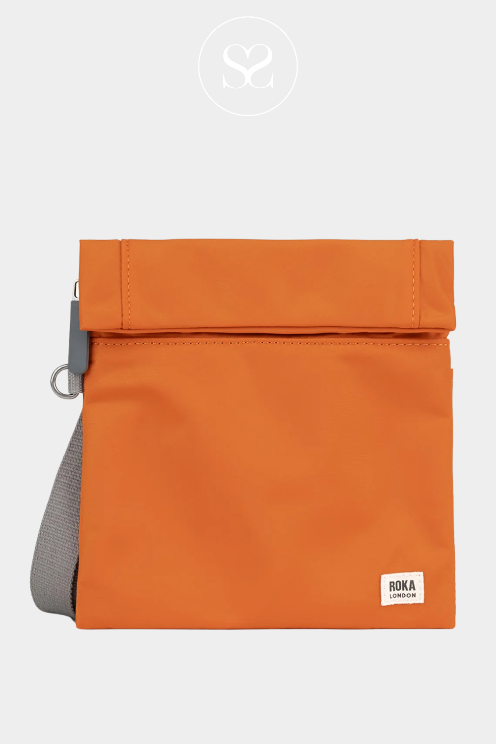 ROKA STRATFORD SMALL BURNT ORANGE WATERPROOF ROLL TOP BAG 