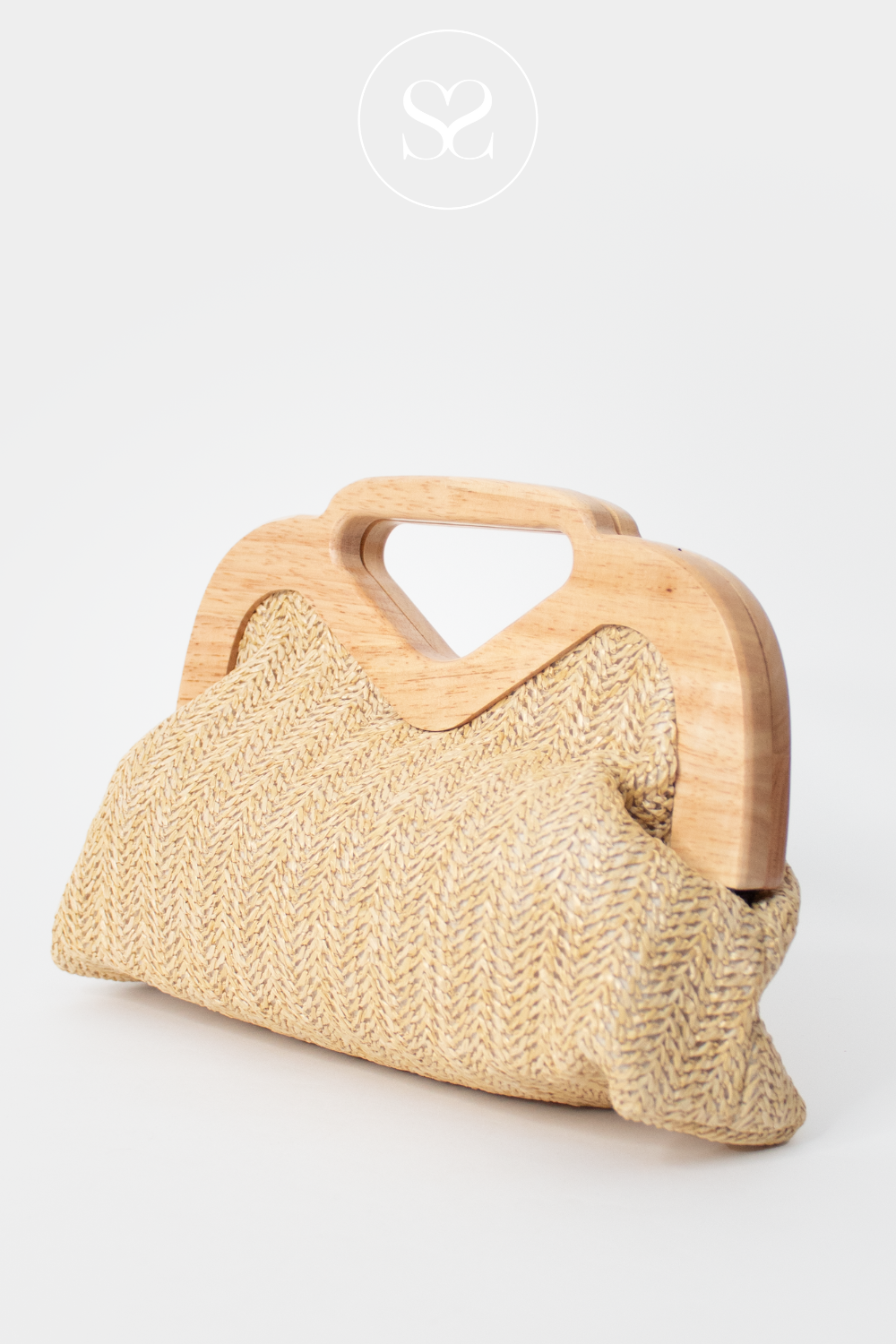 SHENEIL BJH717 WOVEN STRAW HANDHELD CLUTCH BAG