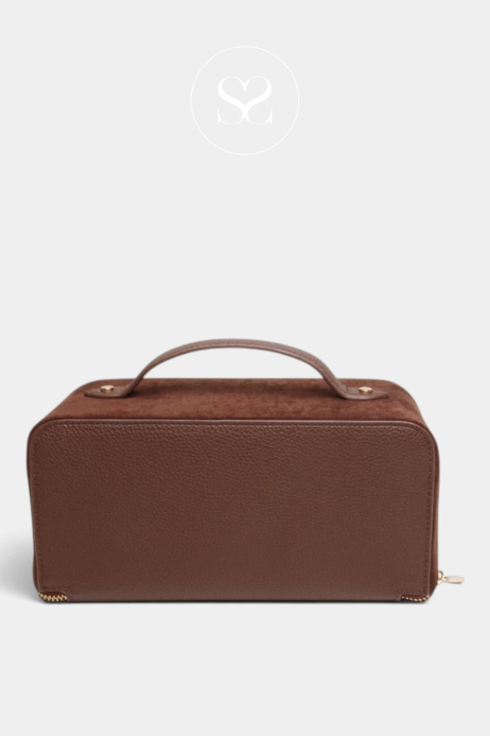 Alice Wheeler Chocolate Suede Train Case - Kensington