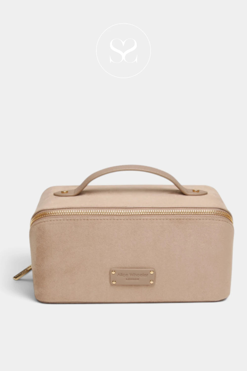 Alice Wheeler Mink Suede Train Case - Kensington