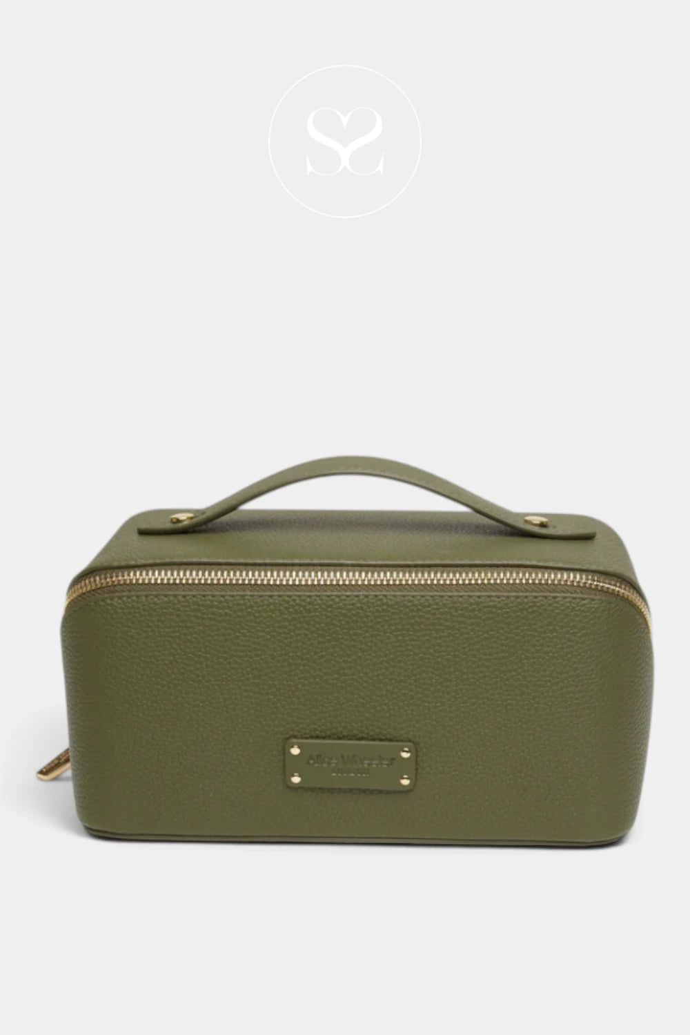 Alice Wheeler Olive Green Train Case - Kensington