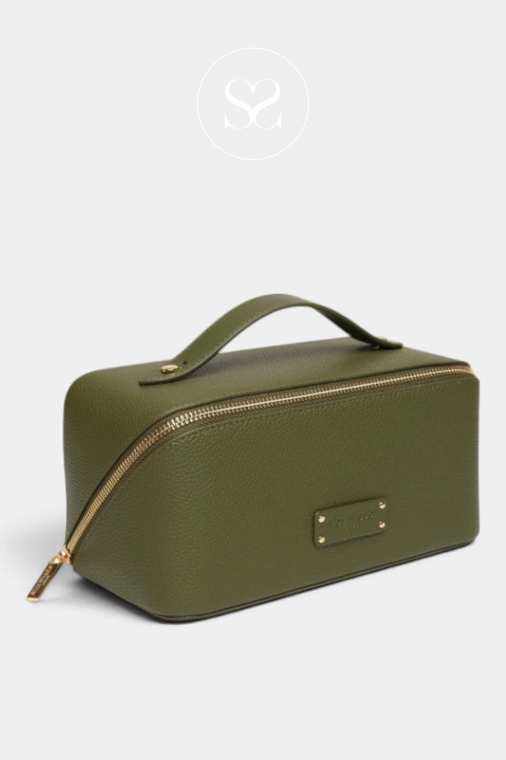 Alice Wheeler Olive Green Train Case - Kensington