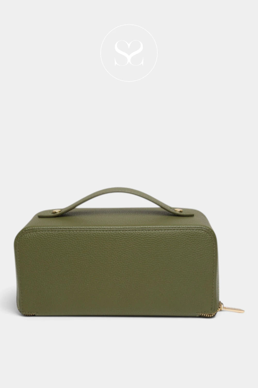 Alice Wheeler Olive Green Train Case - Kensington