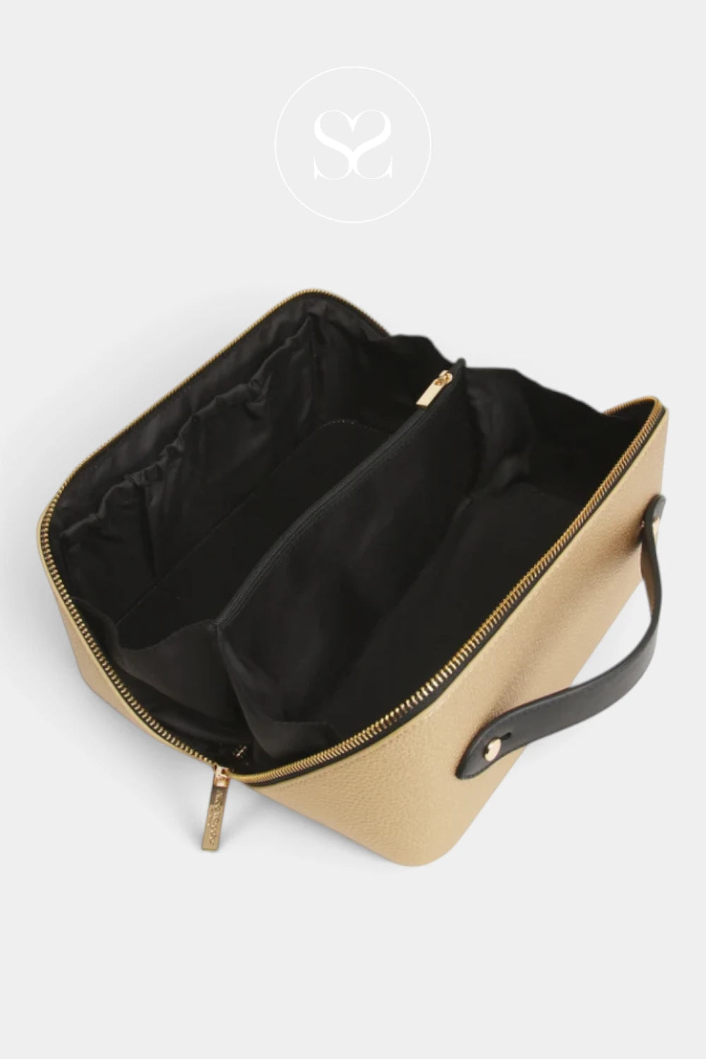 Alice Wheeler Gold Black Train Case - Kensington