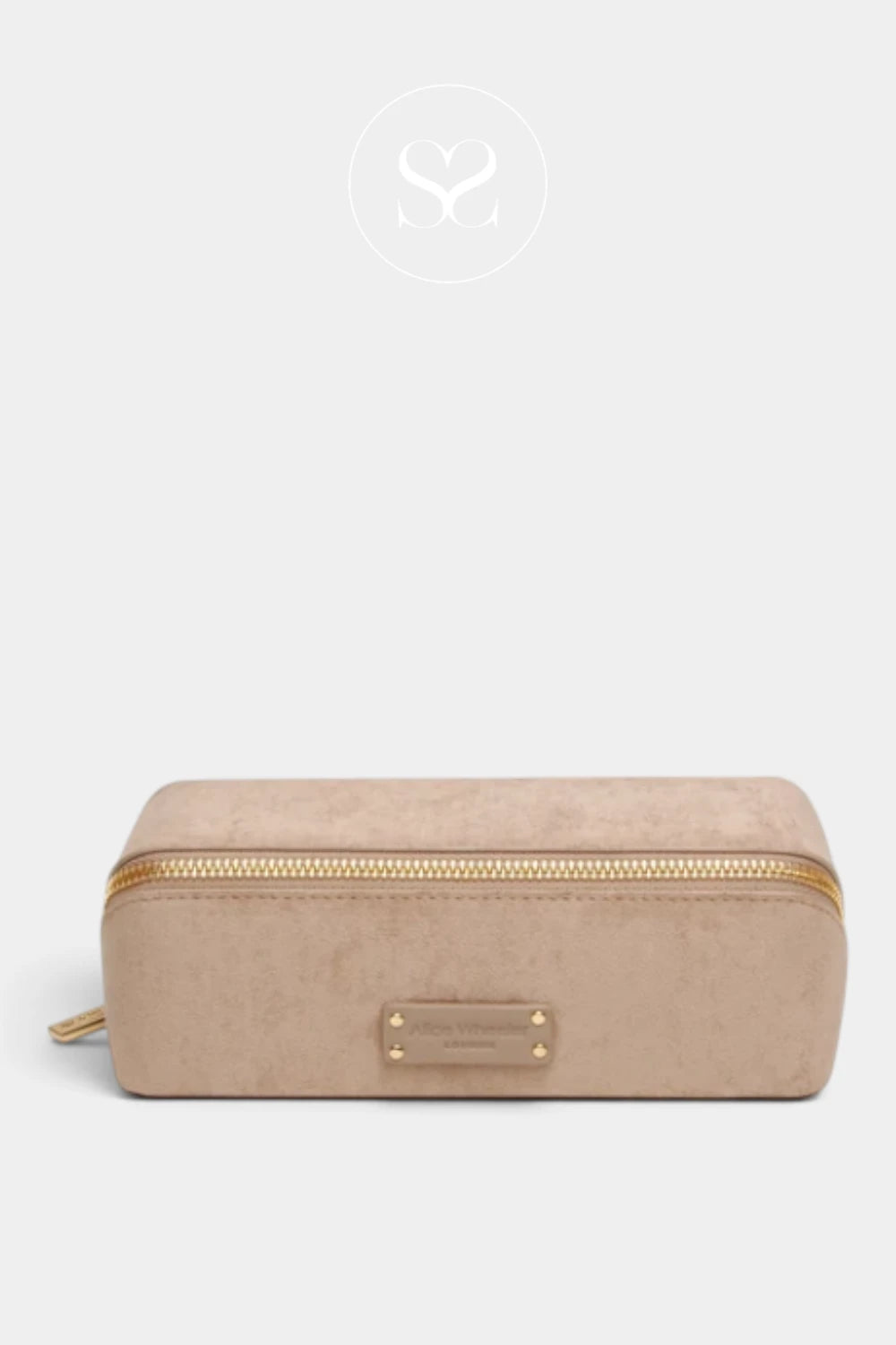 Alice Wheeler Mink Suede Suede Small Train Case - Kensington (S)