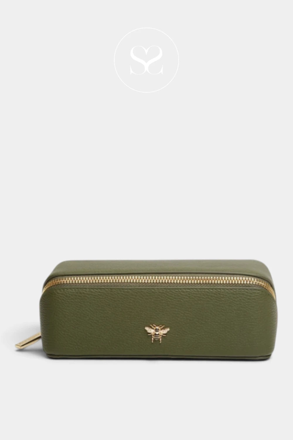 Alice Wheeler Olive Green Small Train Case - Kensington (S)