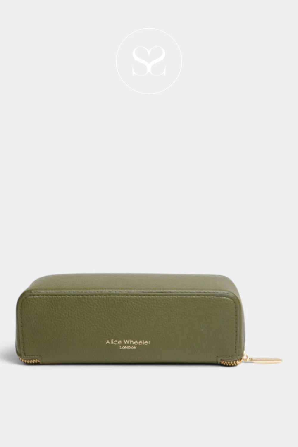 Alice Wheeler Olive Green Small Train Case - Kensington (S)