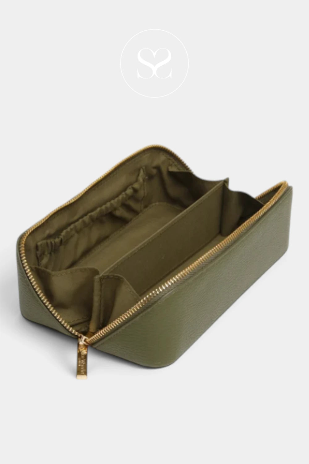 Alice Wheeler Olive Green Small Train Case - Kensington (S)