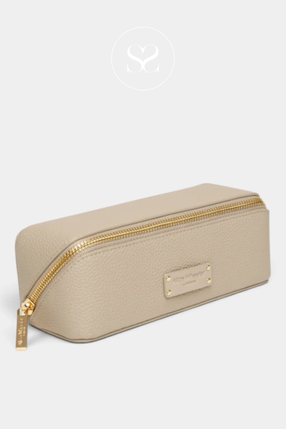 Alice Wheeler Stone Small Train Case - Kensington (S)