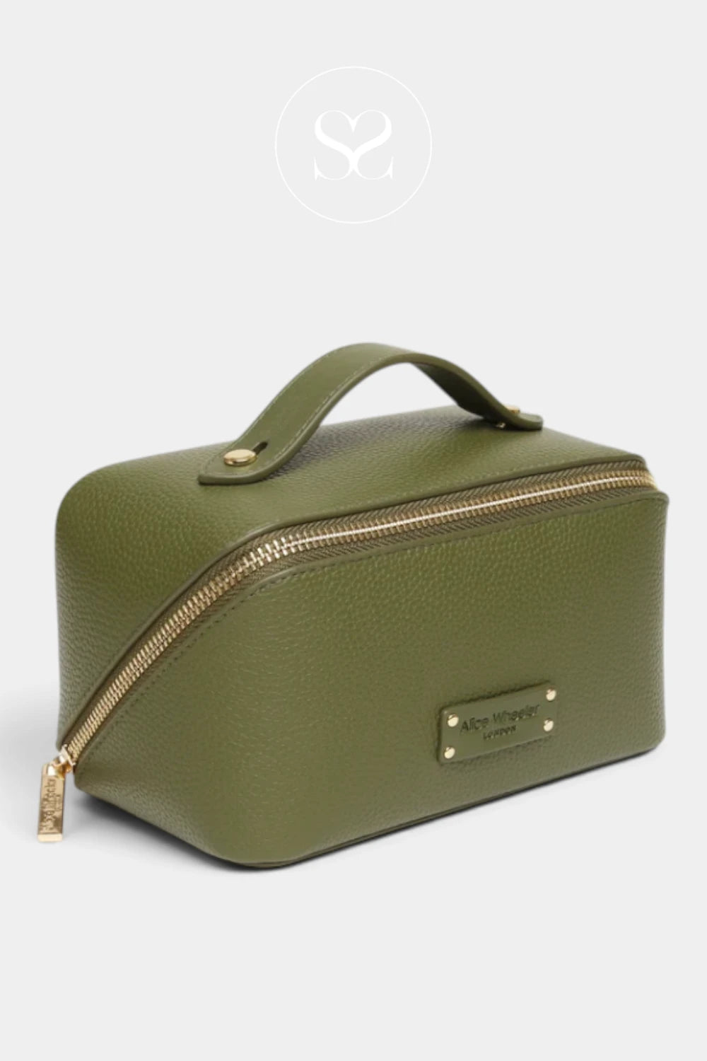Alice Wheeler Olive Green Mini Train Case - Kensington (M)