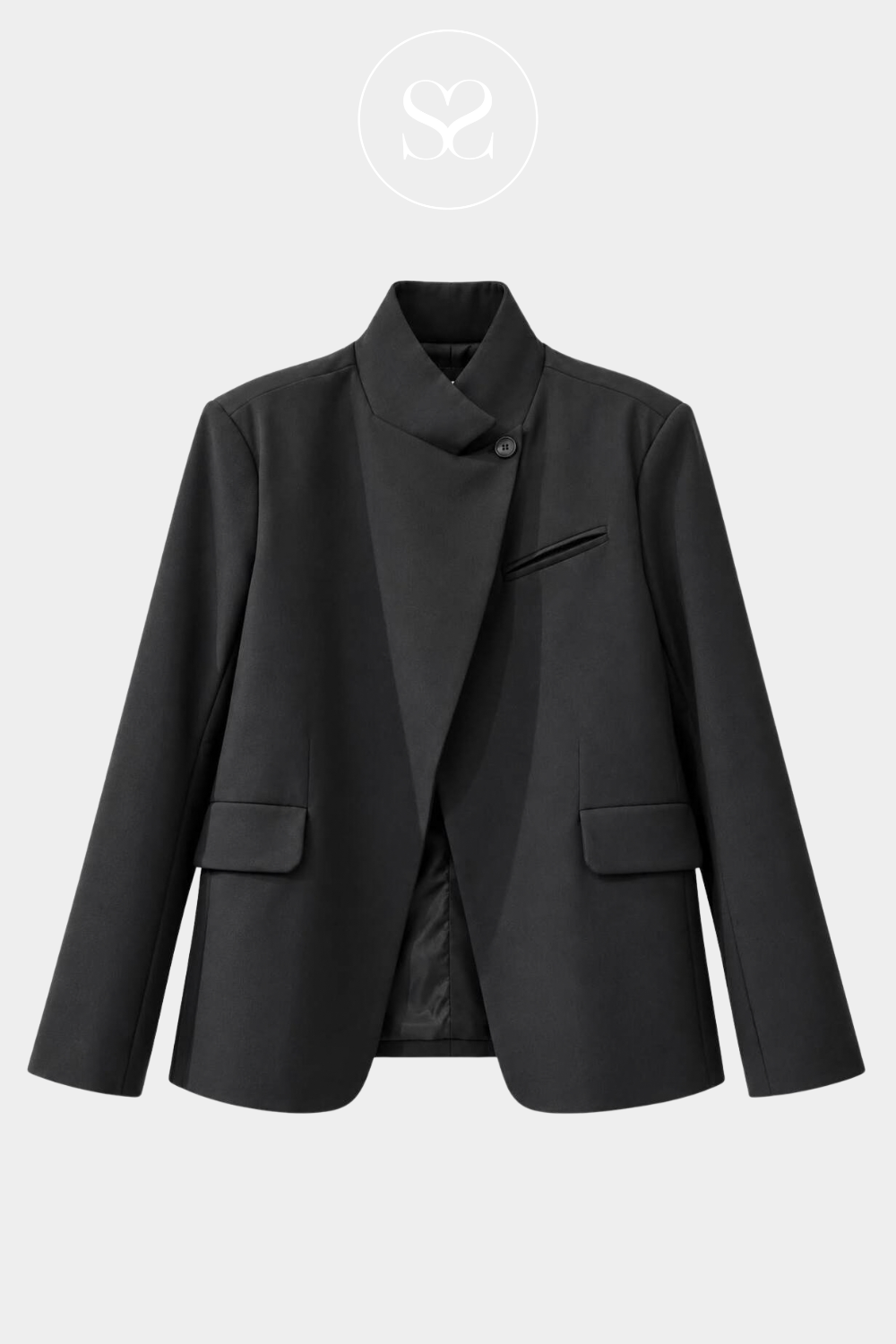 Black Structured Blazer - 88615