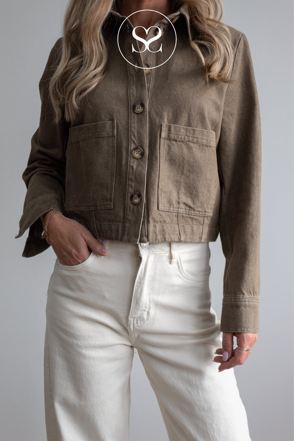 Cream Full Length Barrel Jeans — Lowen