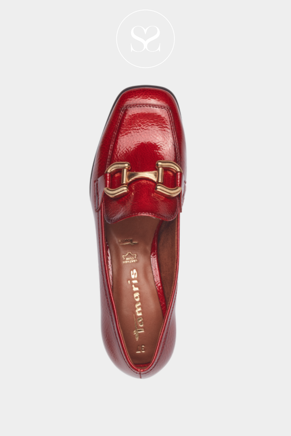 TAMARIS 1 24316 43 RED BLOCK HEEL LOAFERS TAMARIS SHOES IRELAND