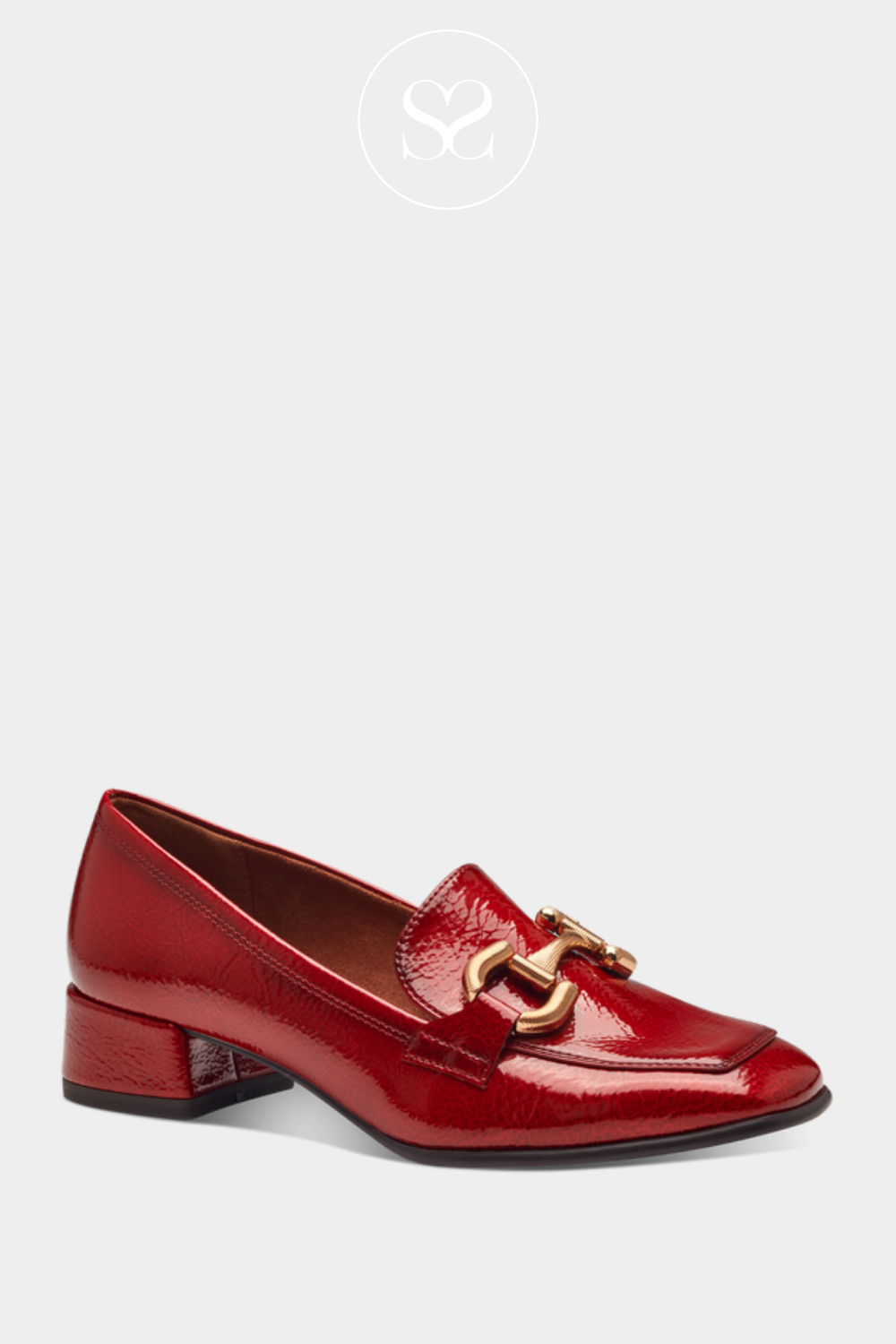 TAMARIS 24316 RED PATENT LOAFER.TAMARIS FOR SALE PURCHASE TO BUY IRELAND.
