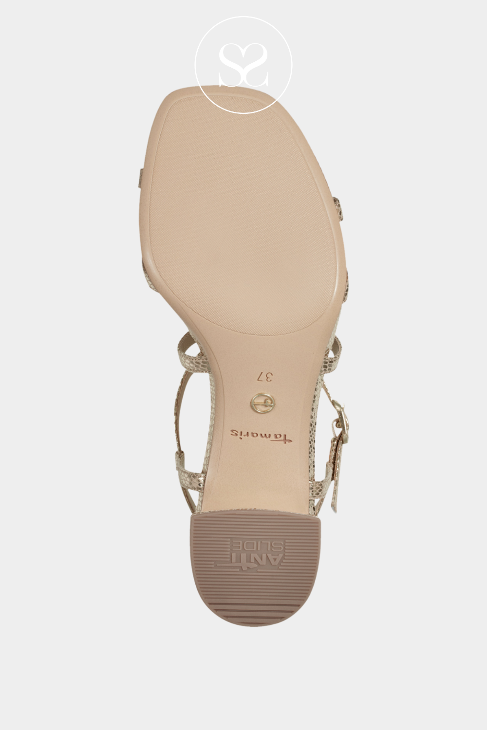 Tamaris 1-28204-42 Gold Block heel Sandals