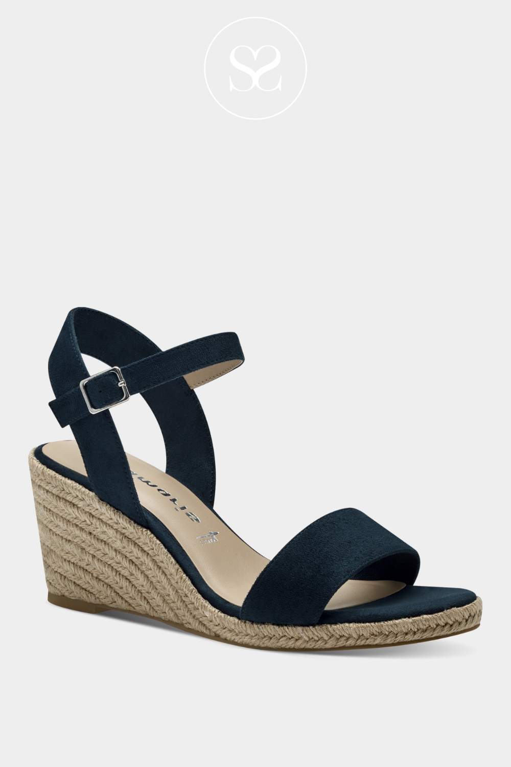 Tamaris 1-28300-42 Navy Wedge Sandals
