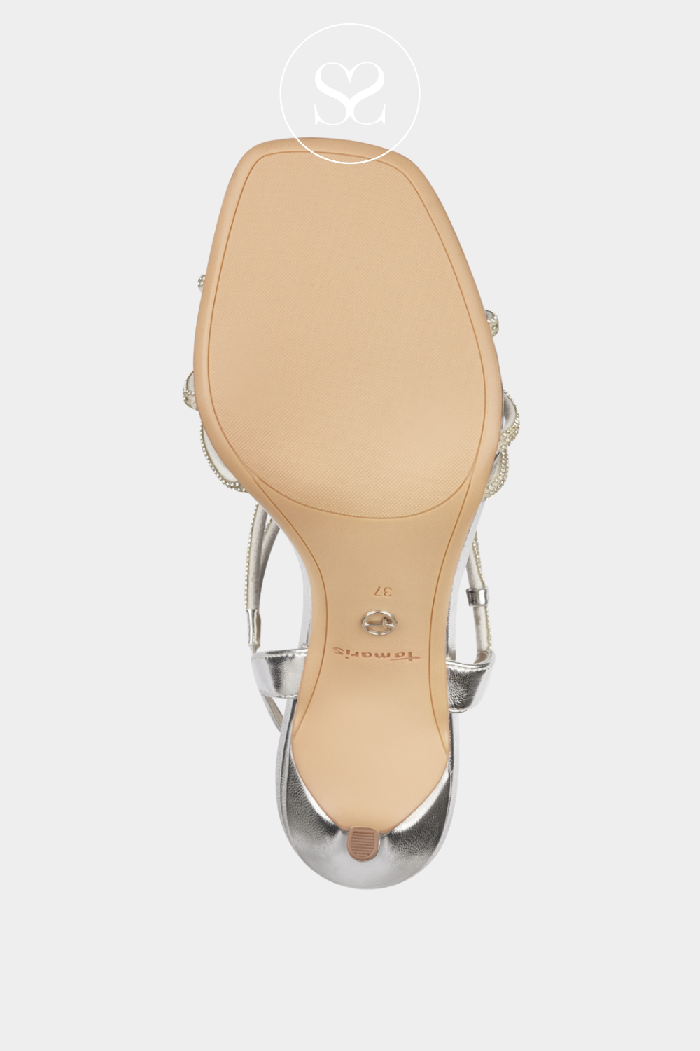 Tamaris 1-283332-42 Silver High Heeled Strappy Sandals