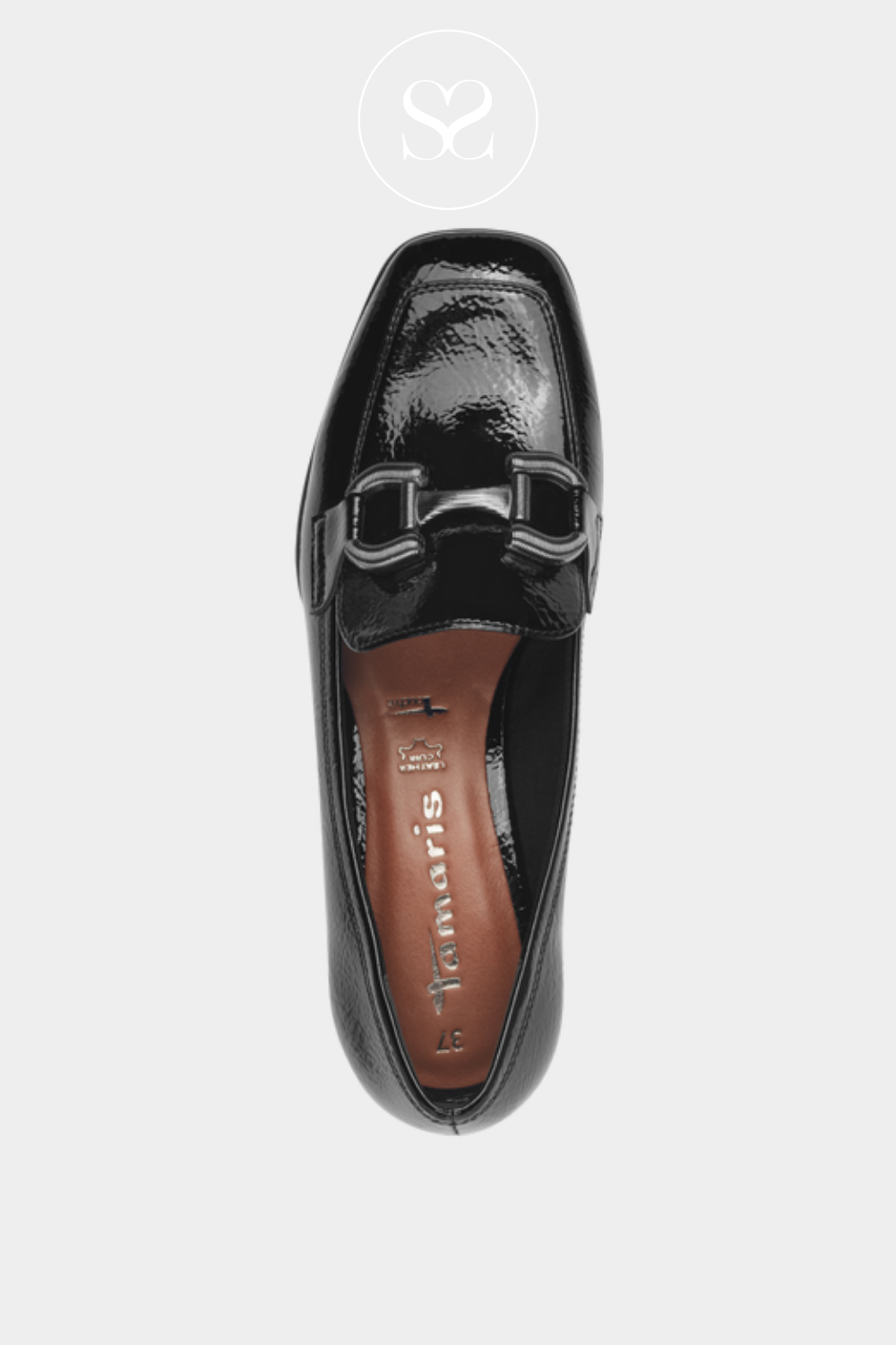 TAMARIS 24316 BLACK PATENT LOAFER.TAMARIS FOR SALE PURCHASE TO BUY IRELAND.