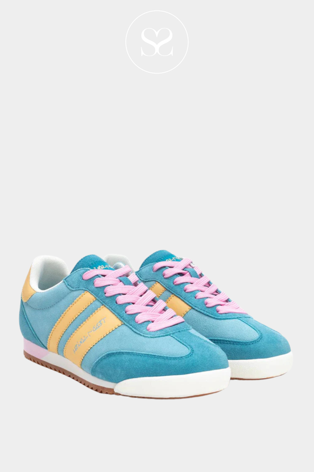 TEDDY SMITH 120132 BLUE SUEDE RETRO TRAINERS