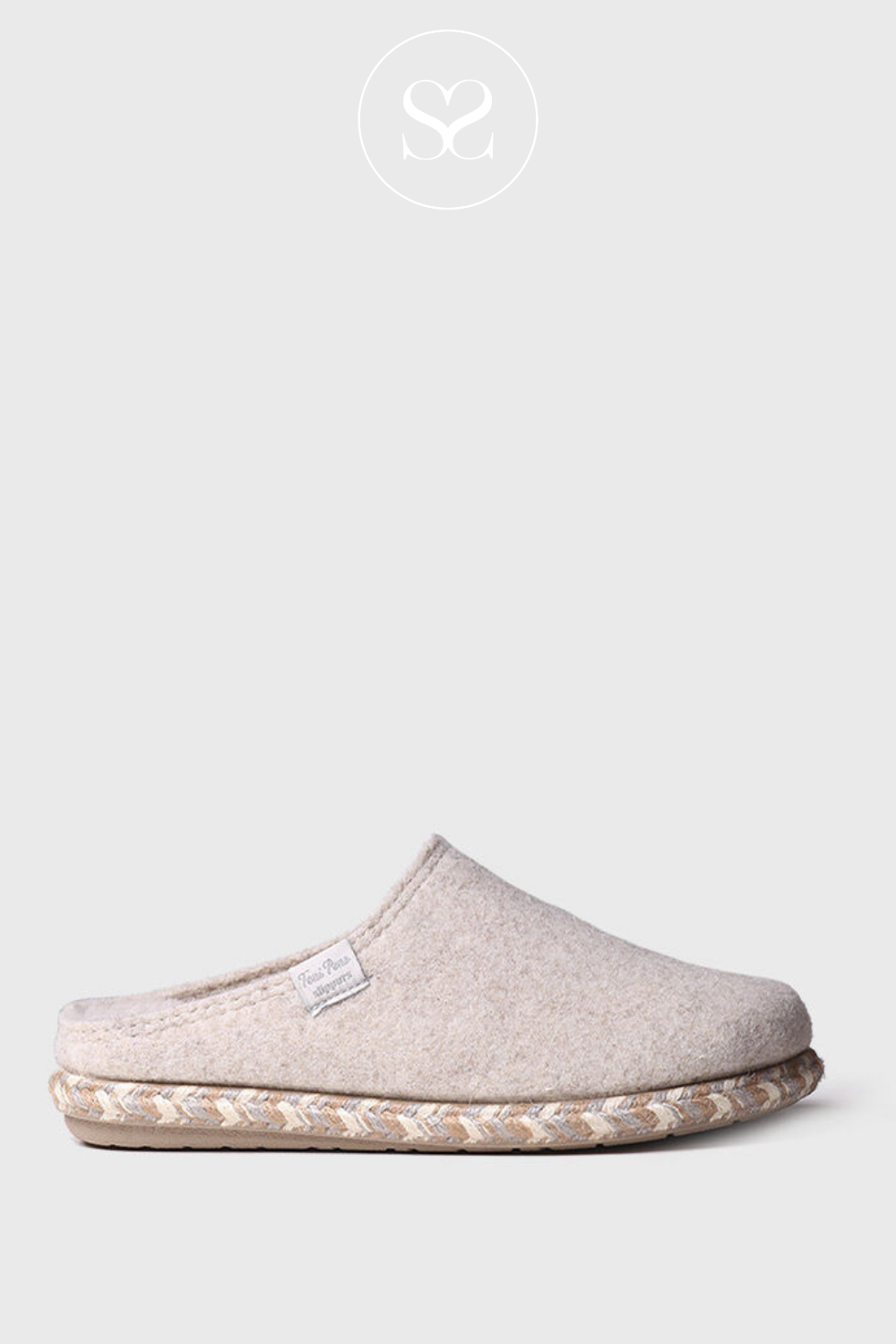 TONI PONS DELI FP ECRU WOOL LOOK SLIPPER 