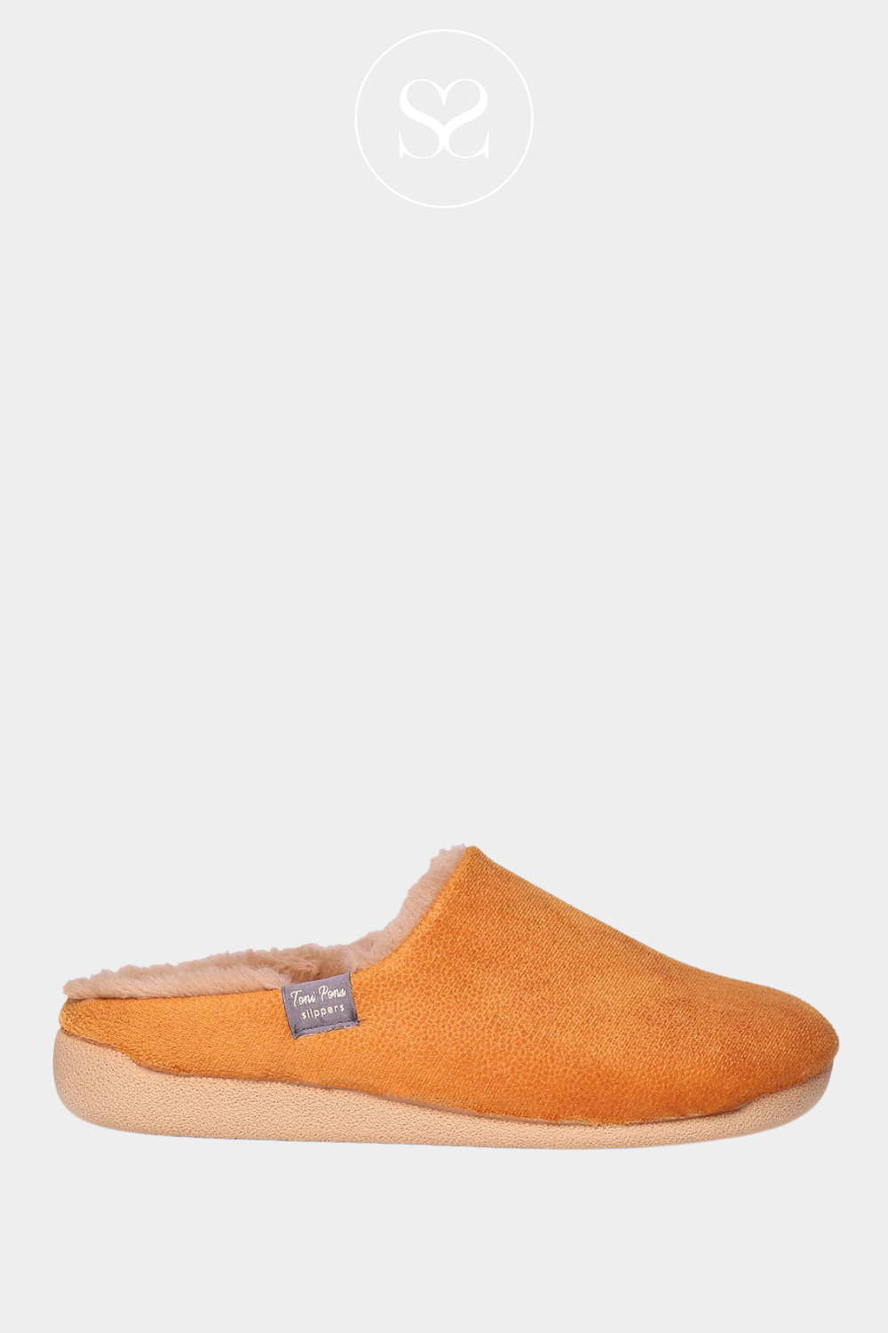 TONI PONS MOSUL BD TAN FABRIC SLIPPER WITH FLEECE INNER LINING