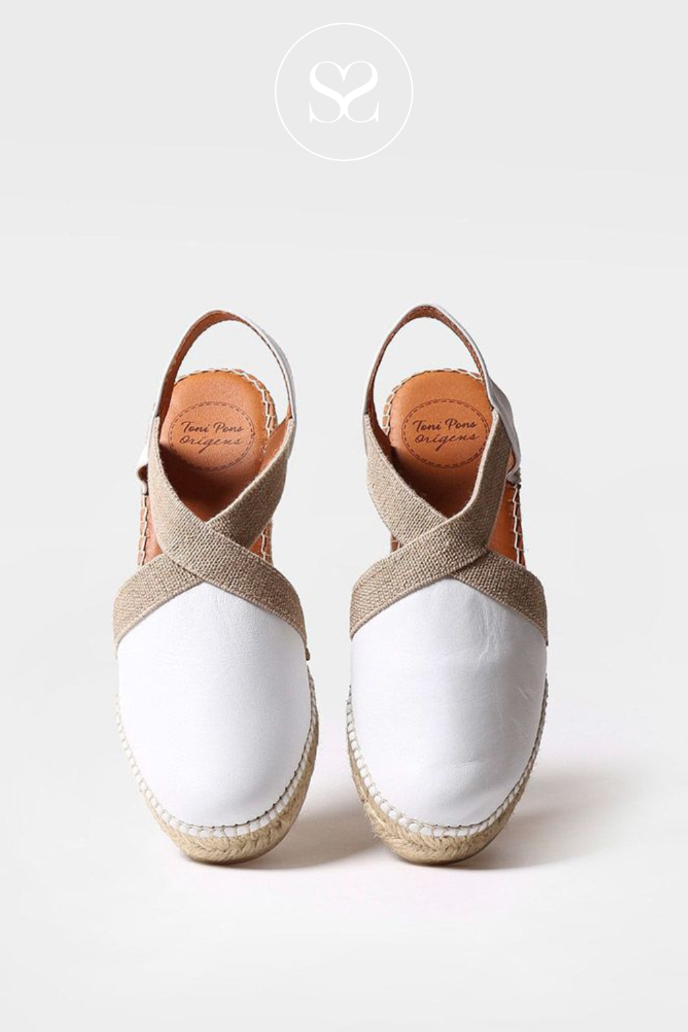 TONI PONS TOSSA WHITE LEATHER CLOSED TOE ESPADRILLE SUMMER WEDGE SANDALS