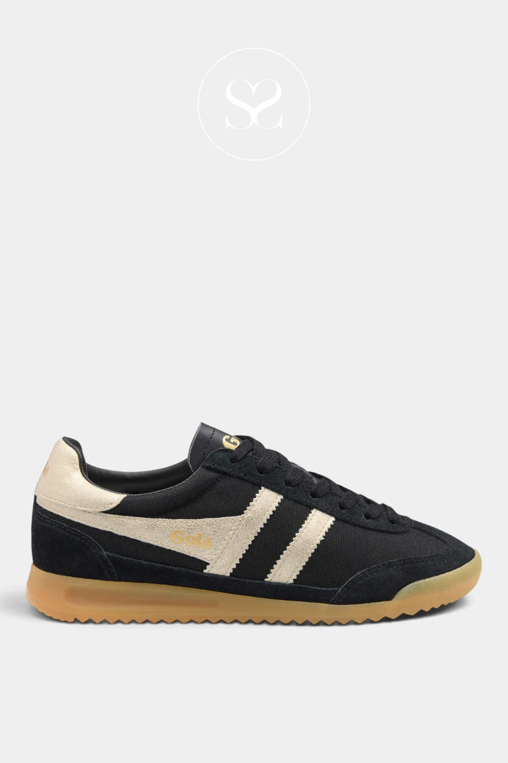 Gola Retro Black & Gold Trainers - Tornado CLB623BH for women _ireland