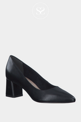 Tamaris 1-22435 black block heel shoes for women