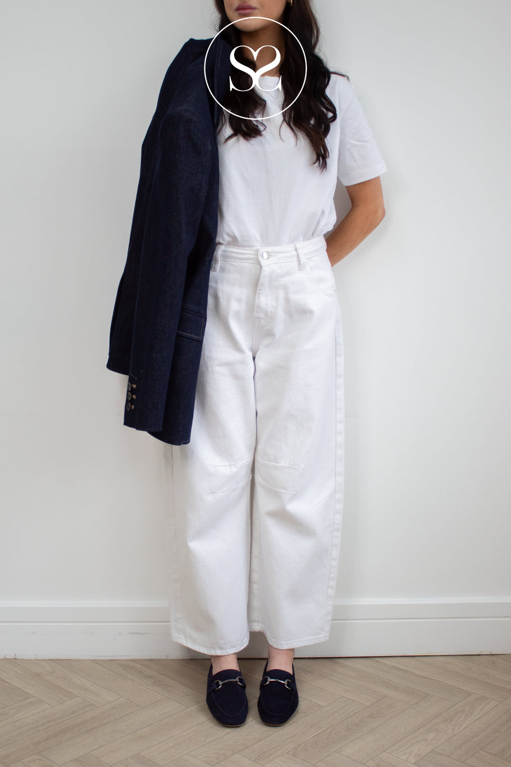 Comfortable penny loafers for women from Unisa - navy suede belgi