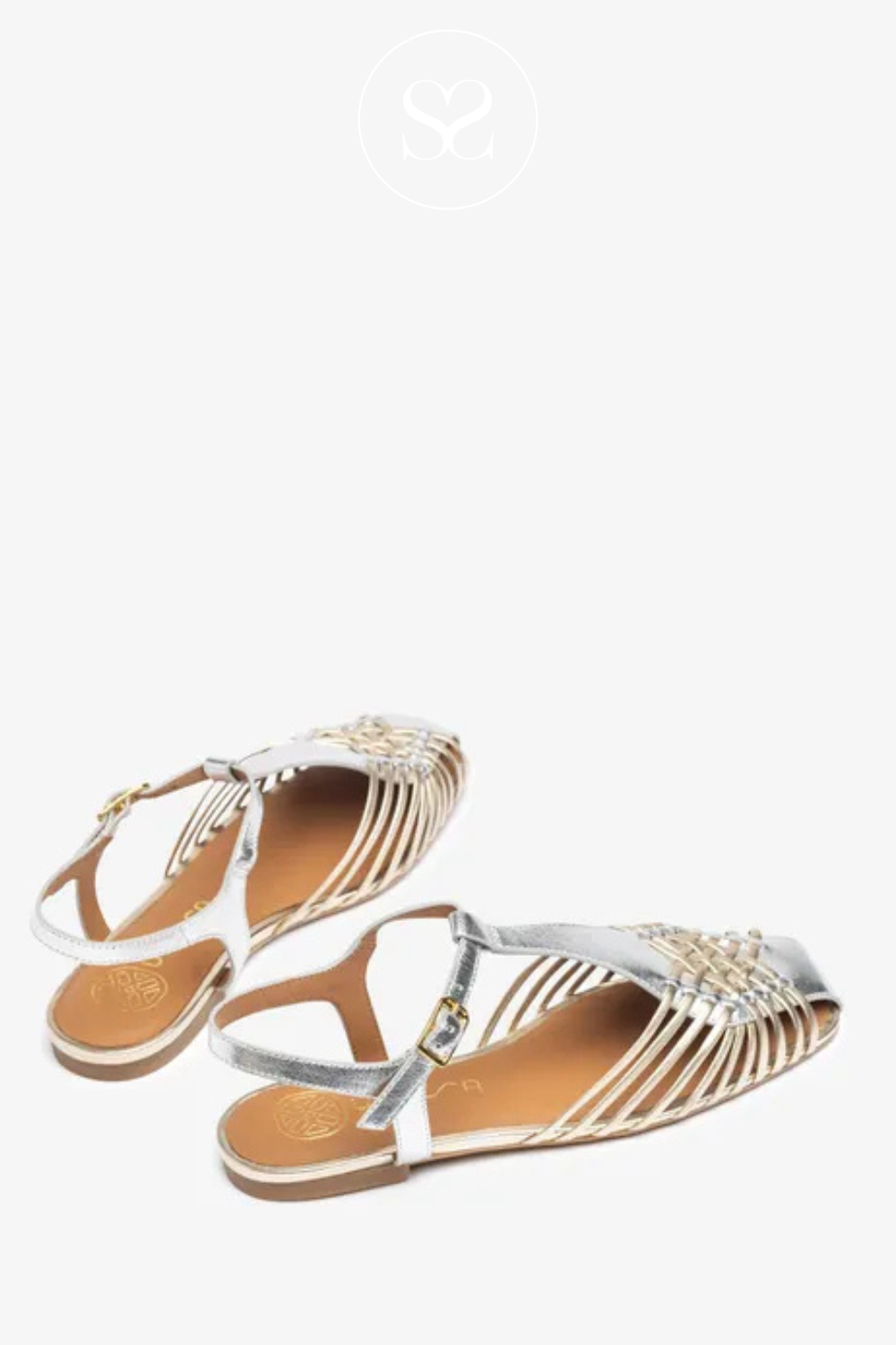 UNISA BABIC FLAT METALLIC SUMMER GLADIATOR SANDALS